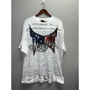Tapout America Shirt Tap Out Declaration Congress AOP Wrestling Y2K 2000s XL